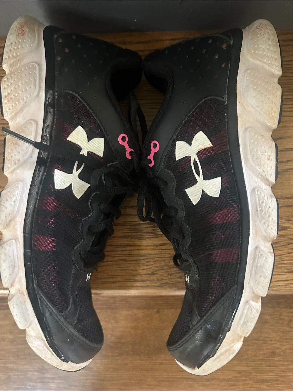 Under Armour Black and Pink Women's Athletic Running Shoes